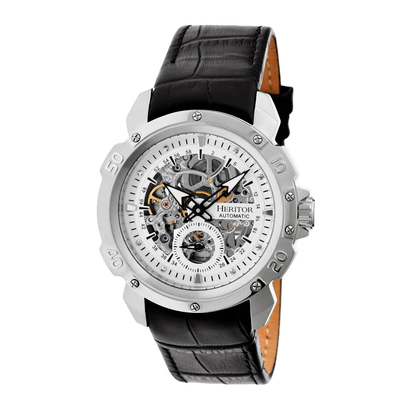 Heritor Conrad Men's Automatic Skeleton Leather Watch, Style HERHR2503