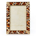 Jay Strongwater Lavinia Leopard Print Pavé 4" x 6" Crystal Enamel Picture Frame, Leopard