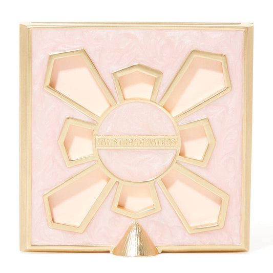 Jay Strongwater Leland Pavé Corner 2" Crystal Enamel Picture Frame, Baby Pink