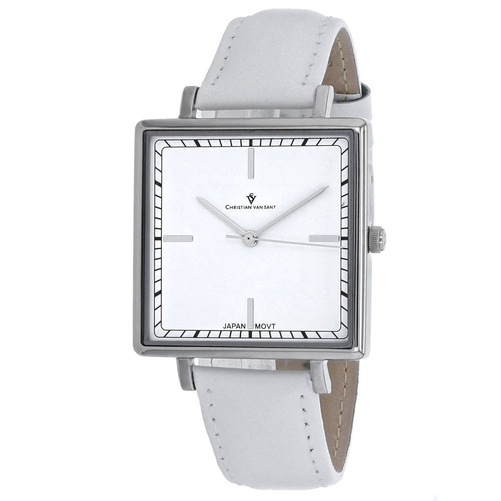 Christian Van Sant Callista Women's Quartz Watch, White Dial