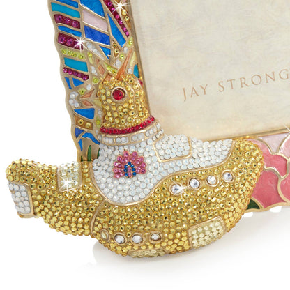 Jay Strongwater Yellow Submarine 5" x 7" Crystal Enamel Picture Frame