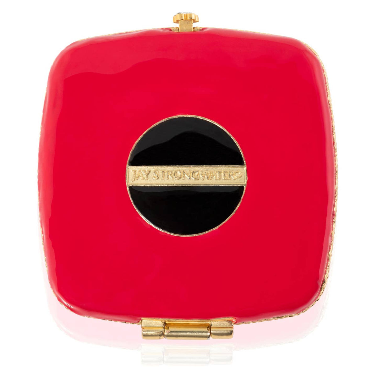 Jay Strongwater Bette Eye Compact Mirror, Swarovski Crystal Enamel Gold-Finished