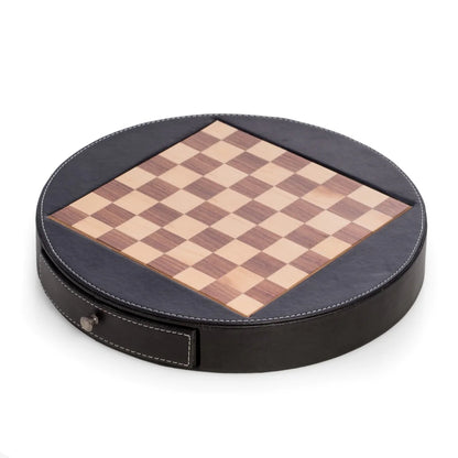 Isaac Wooden Chess Set with Storage Drawers – Luxury Walnut & Maple Chess Board