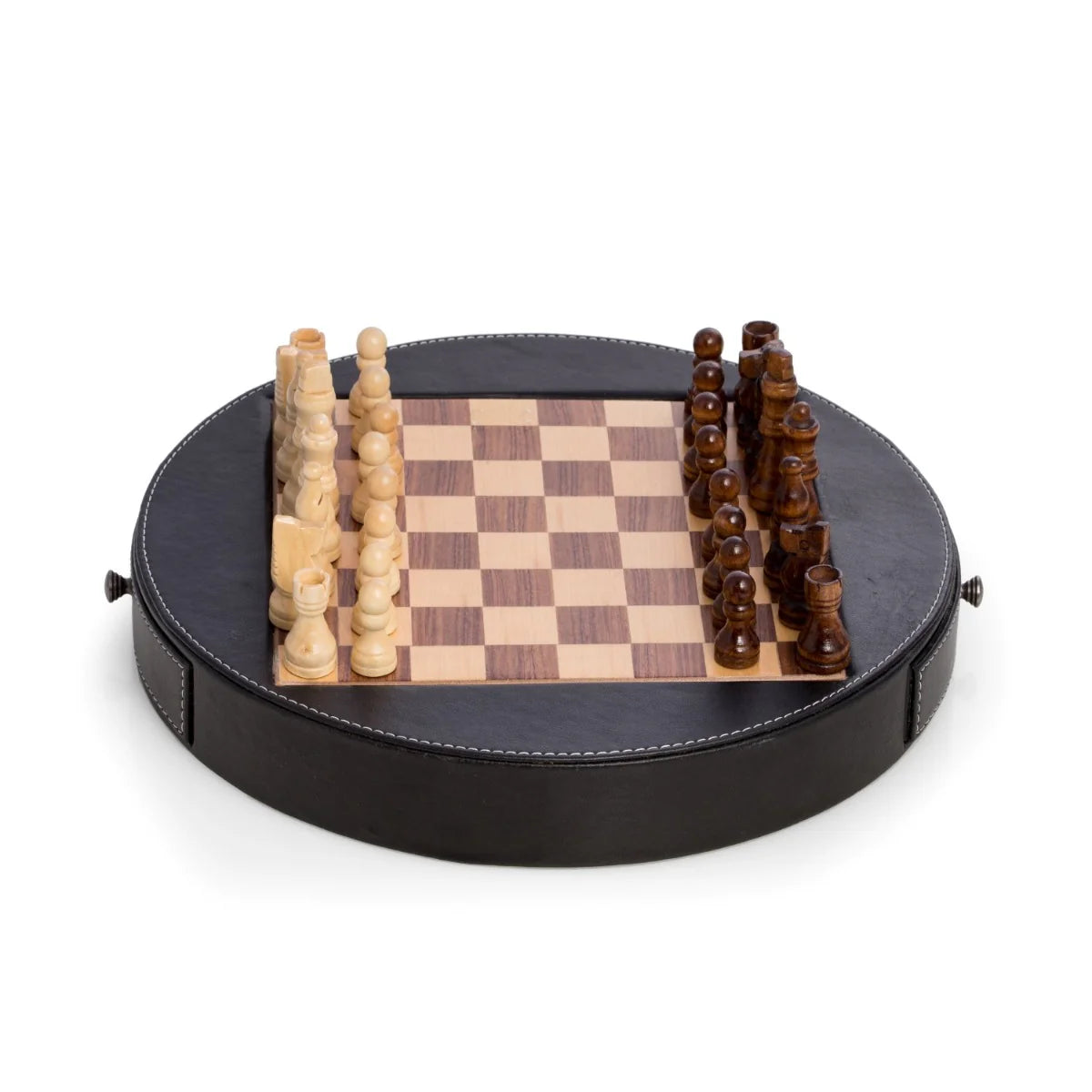 Isaac Wooden Chess Set with Storage Drawers – Luxury Walnut & Maple Chess Board