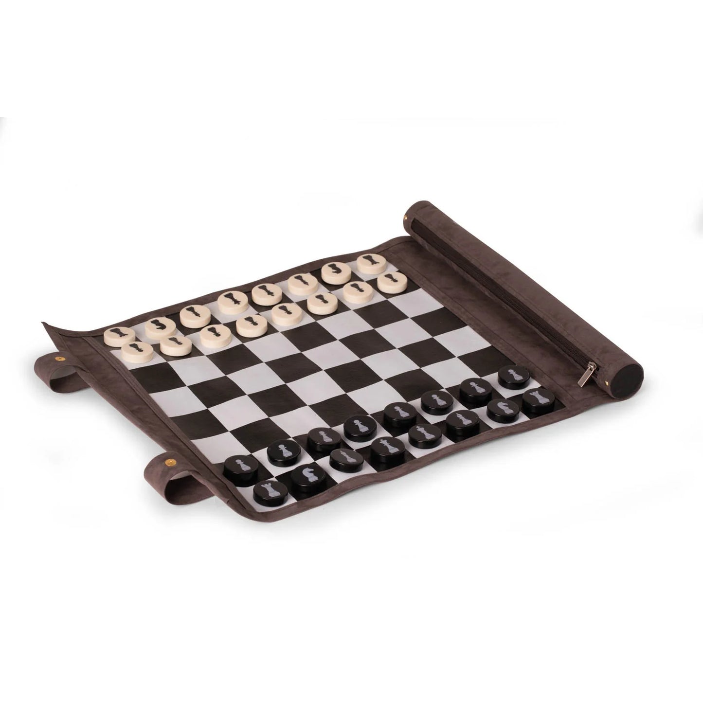 Jones Portable Roll-Up Chess Set – Travel Chess Board with Storage