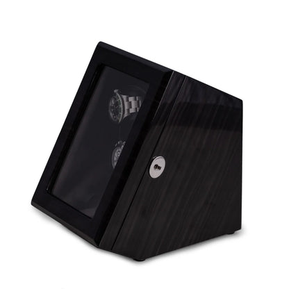 Louis Ash Wood High Lacquer 2-Watch Winder & 2-Watch Storage Case