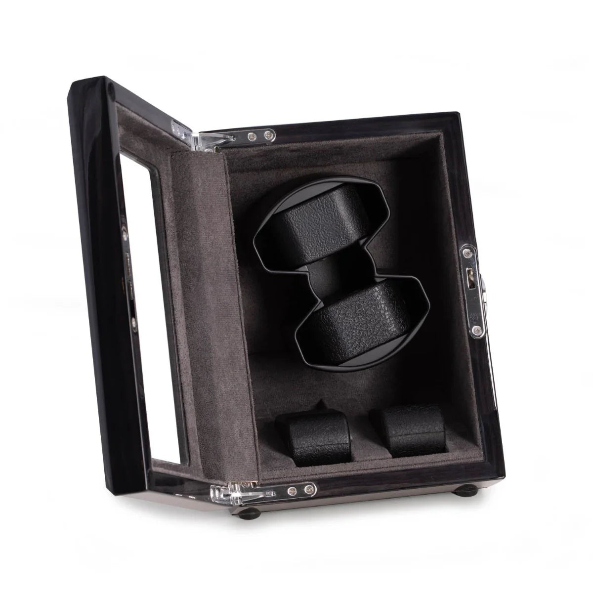 Louis Ash Wood High Lacquer 2-Watch Winder & 2-Watch Storage Case