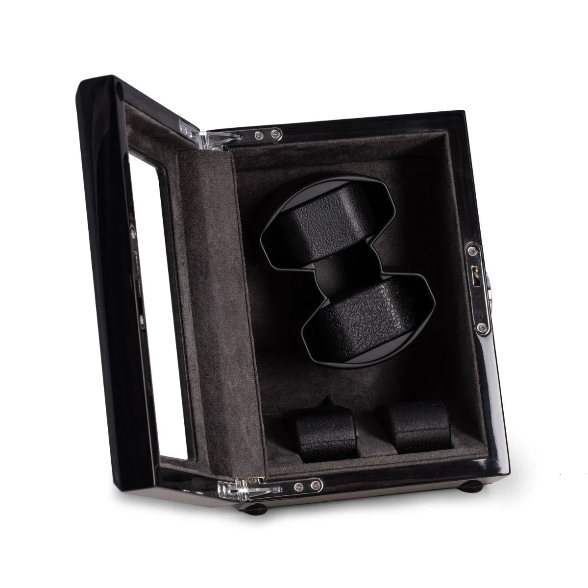 Louis Ash Wood High Lacquer 2-Watch Winder & 2-Watch Storage Case