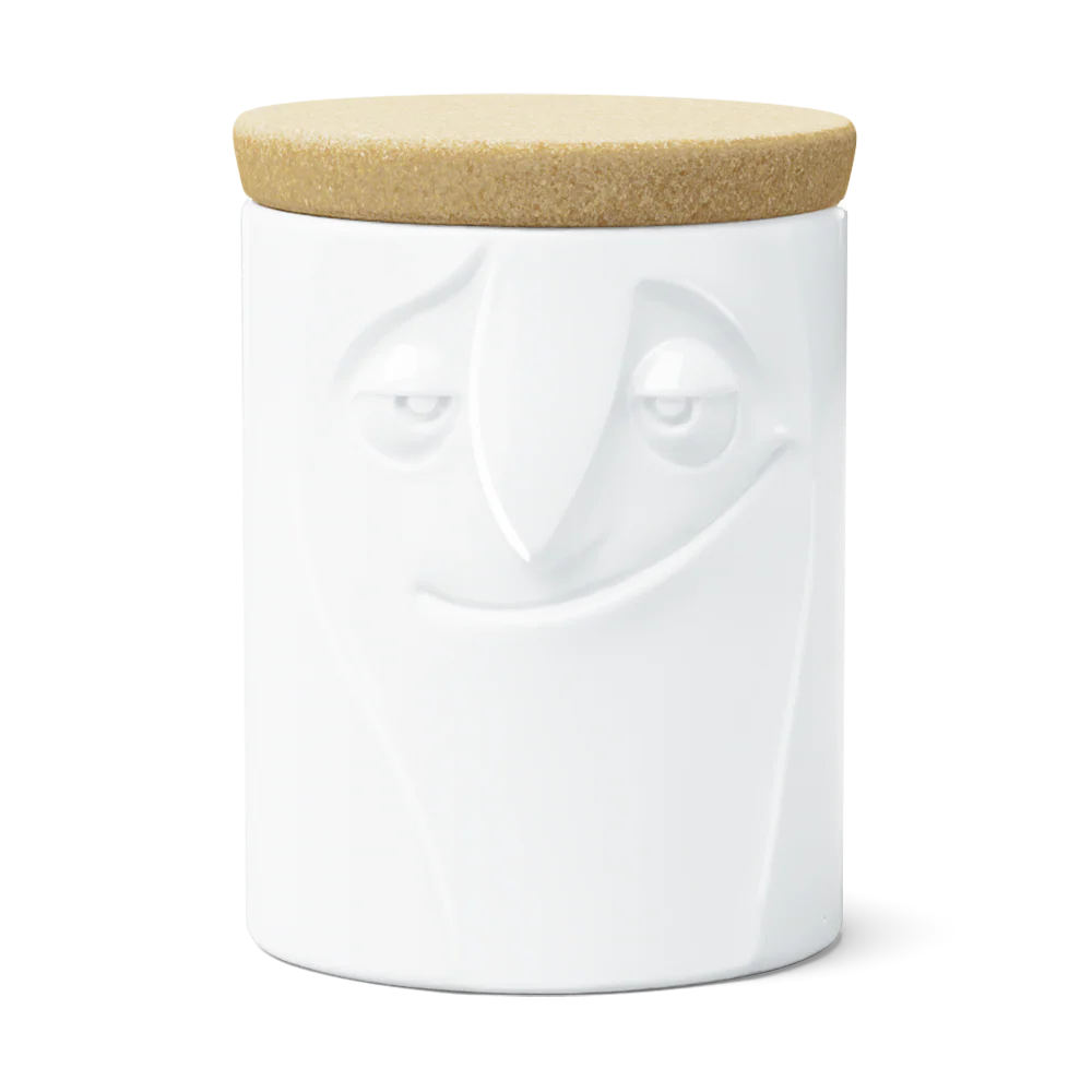 TASSEN Charming Face Porcelain Storage Jar – 57 oz