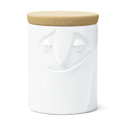 TASSEN Charming Face Porcelain Storage Jar – 57 oz