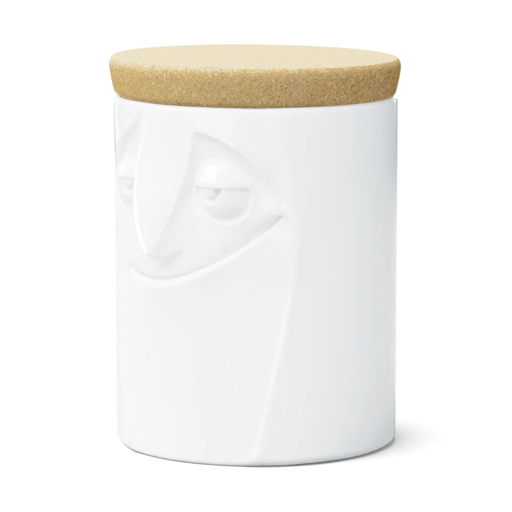 TASSEN Charming Face Porcelain Storage Jar – 57 oz