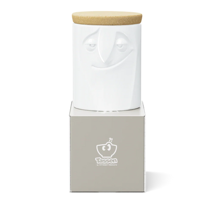 TASSEN Charming Face Porcelain Storage Jar – 57 oz