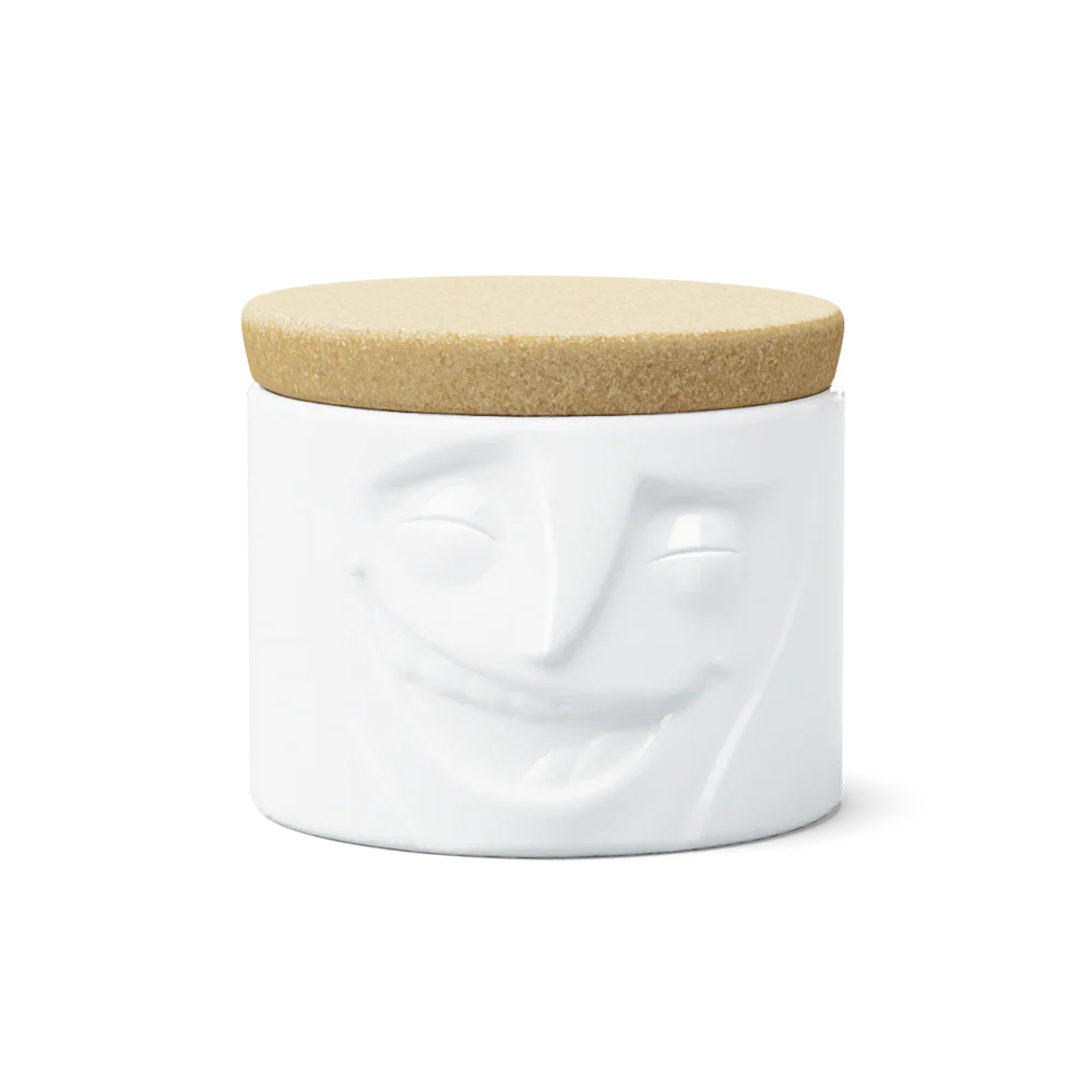 TASSEN Cheerful Face Porcelain Storage Jar – 30 oz