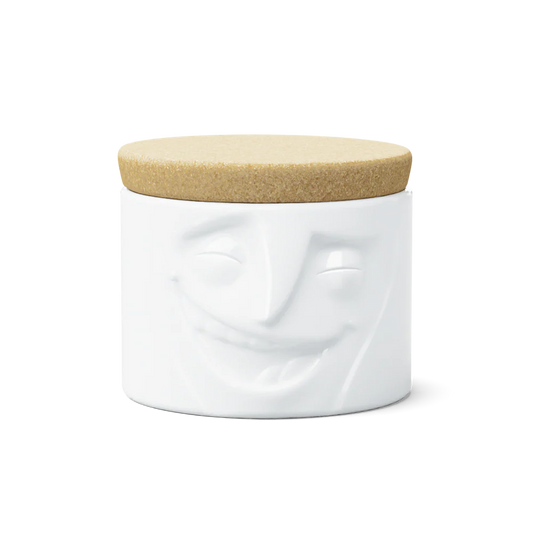 TASSEN Cheerful Face Porcelain Storage Jar – 30 oz