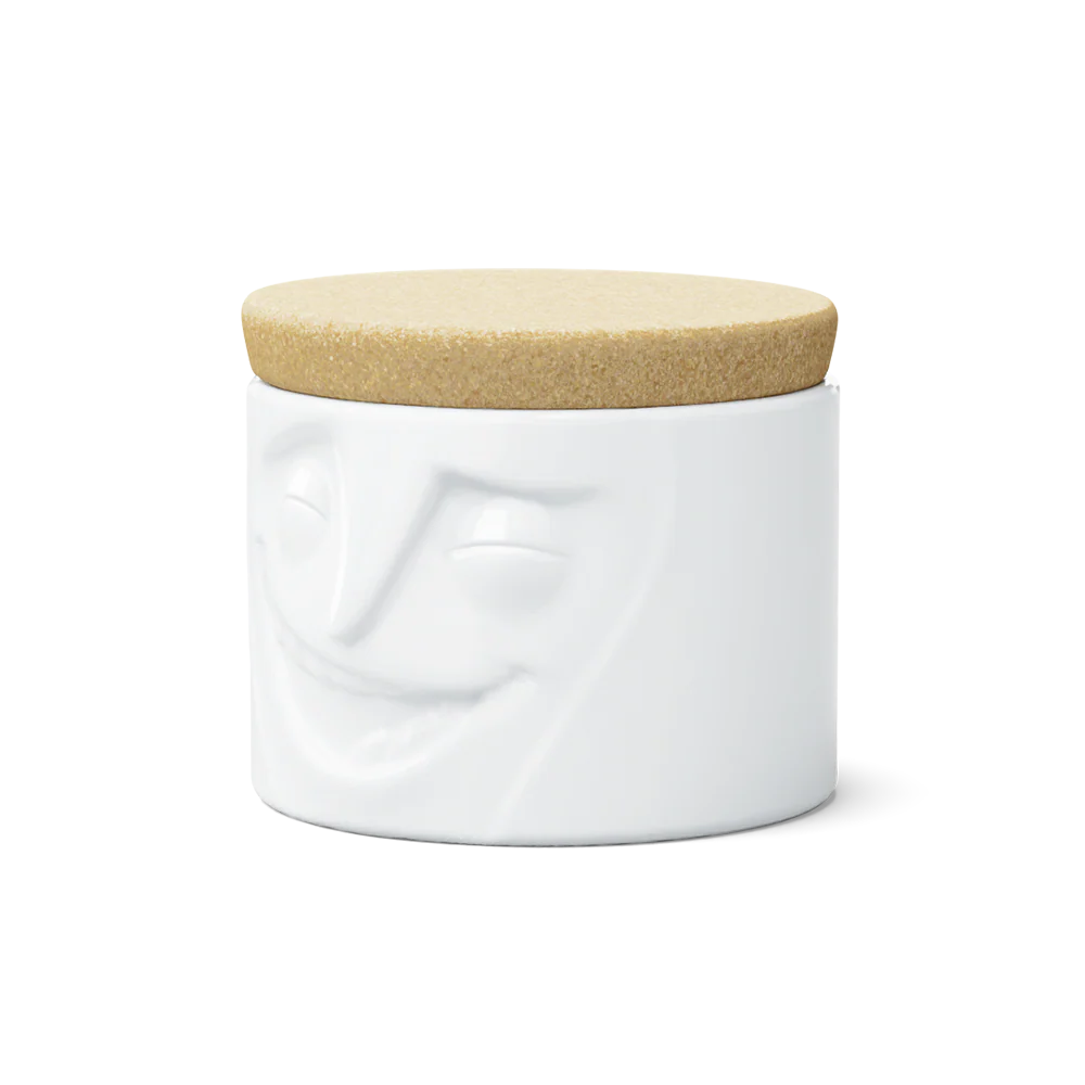 TASSEN Cheerful Face Porcelain Storage Jar – 30 oz
