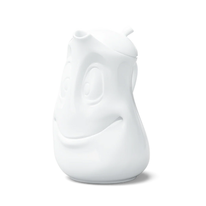 TASSEN Good Mood Face Porcelain Teapot with Lid – 40 oz