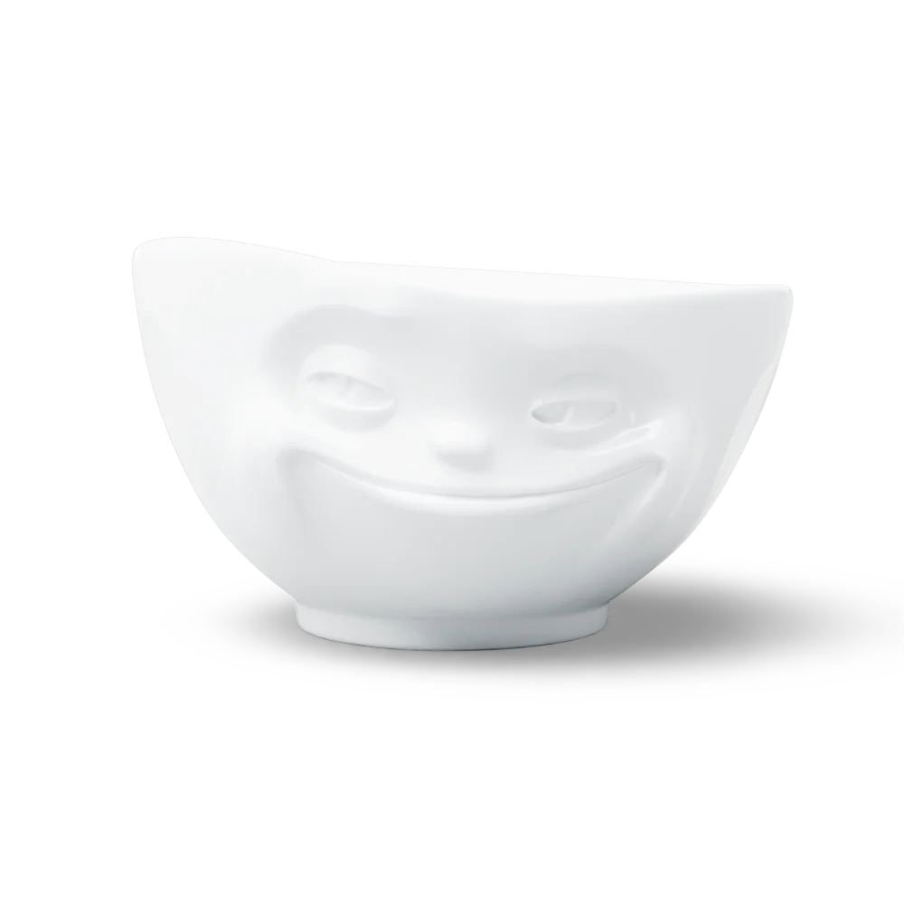 TASSEN Grinning Face XL Porcelain Bowl – 33 oz