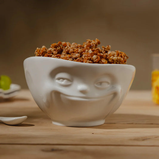 TASSEN Grinning Face Porcelain Bowl – 16 oz