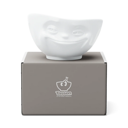TASSEN Grinning Face Porcelain Bowl – 16 oz