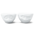 TASSEN Grinning & Kissing Face Porcelain Bowl Set – 3.3 oz (Set of 2)