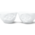 TASSEN Happy & Oh Please Face Porcelain Bowl Set – 6.5 oz (Set of 2)