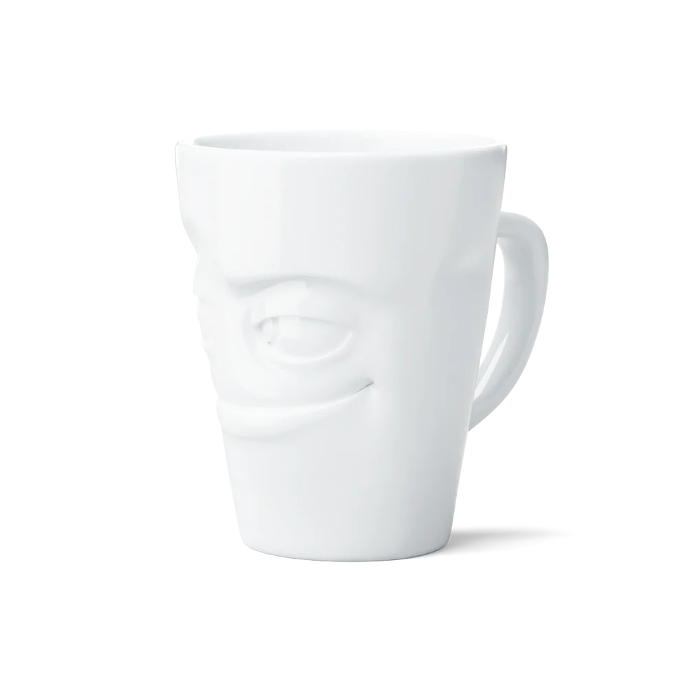 TASSEN Impish Face Porcelain Mug – 11 oz