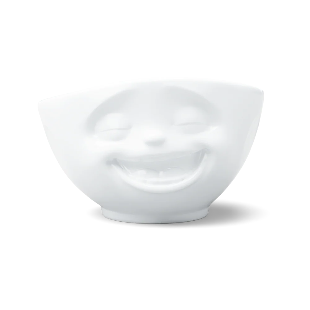 TASSEN Laughing Face Porcelain Bowl – 16 oz