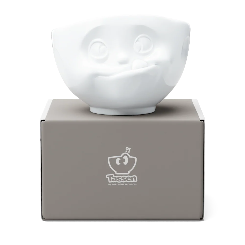 TASSEN Tasty Face Porcelain Bowl – 16 oz