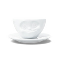 TASSEN Tasty Face Porcelain Coffee Cup & Saucer Set – 6.5 oz