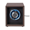 Vito Single Watch Winder – Brown Leather with LED Display